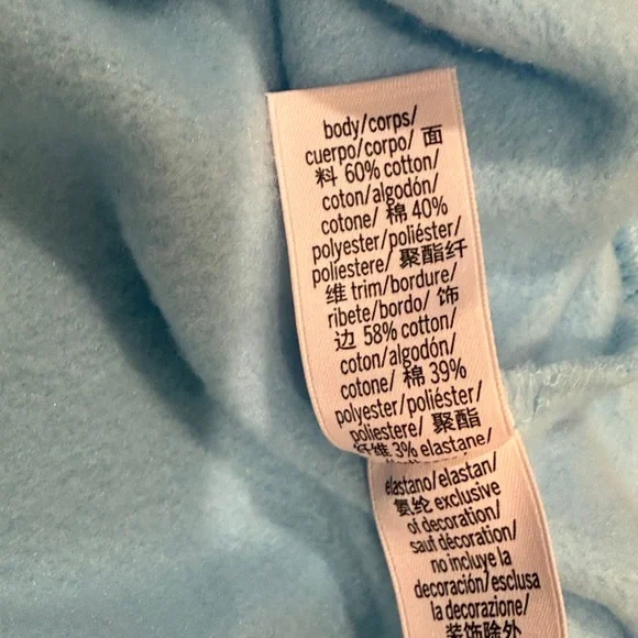 Victoria’s Secret Baby Blue Cropped Quarter Zip Sweatshirt, Medium - Picture 5 of 6